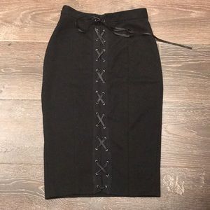 ASOS Pencil Lace Up Skirt